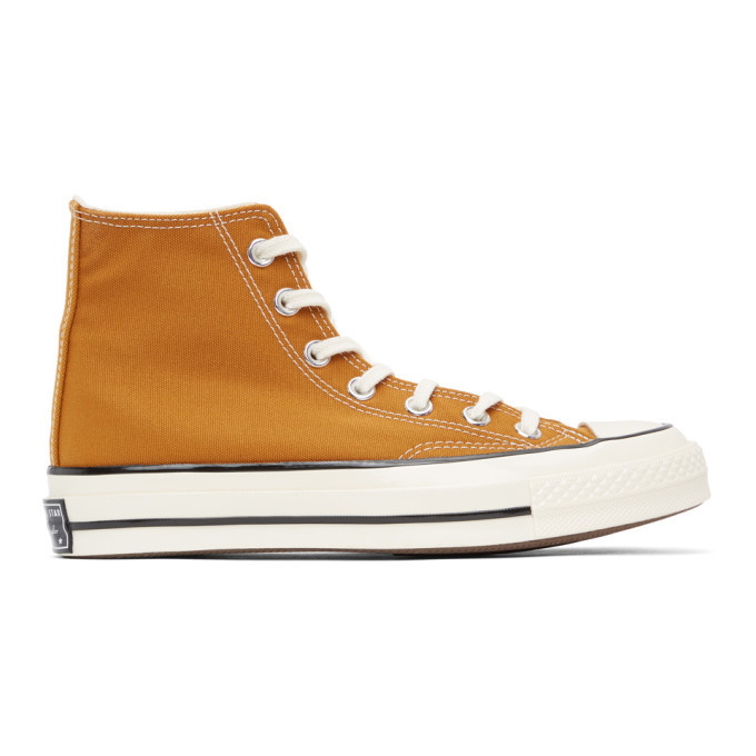 Photo: Converse Tan Chuck 70 Hi Sneakers