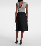 Jacques Wei Sequined wool pencil skirt