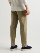 Club Monaco - Tapered Cropped Cotton-Blend Trousers - Neutrals