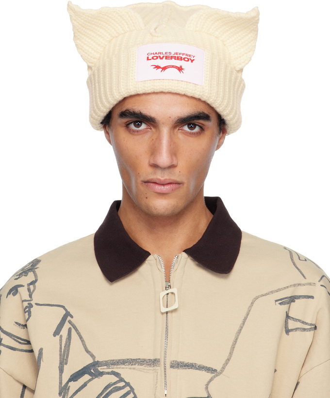 Photo: Charles Jeffrey LOVERBOY Off-White Chunky Ears Beanie