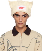 Charles Jeffrey LOVERBOY Off-White Chunky Ears Beanie