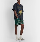 Rhude - Logo-Print Shell Drawstring Shorts - Green