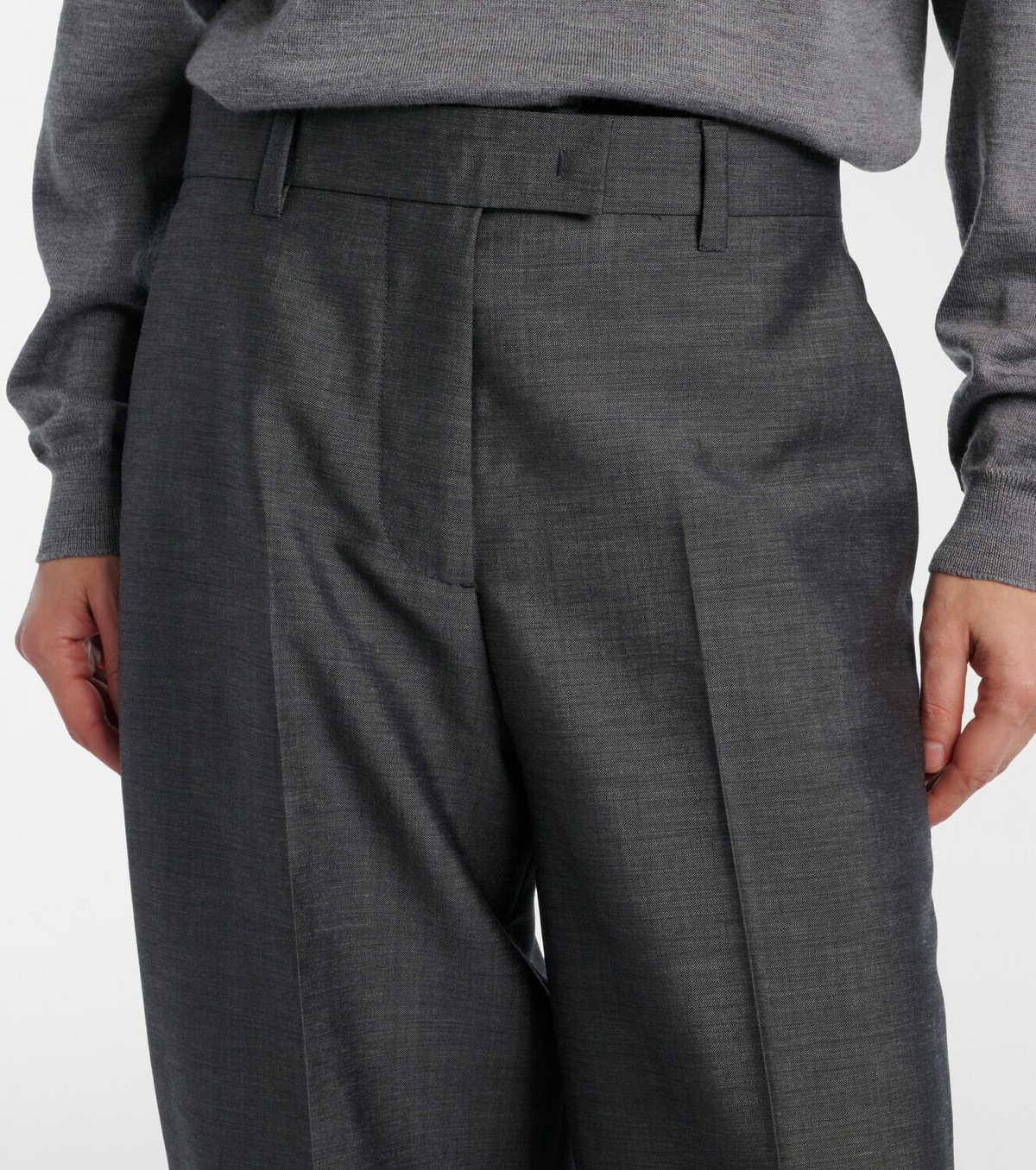 Miu Miu Mohair and wool wide-leg pants