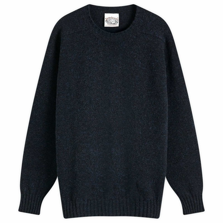 Photo: Jamieson's of Shetland Men's Crew Knit in Cosmos