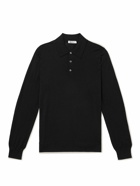 Johnstons of Elgin - Wool Polo Shirt - Black