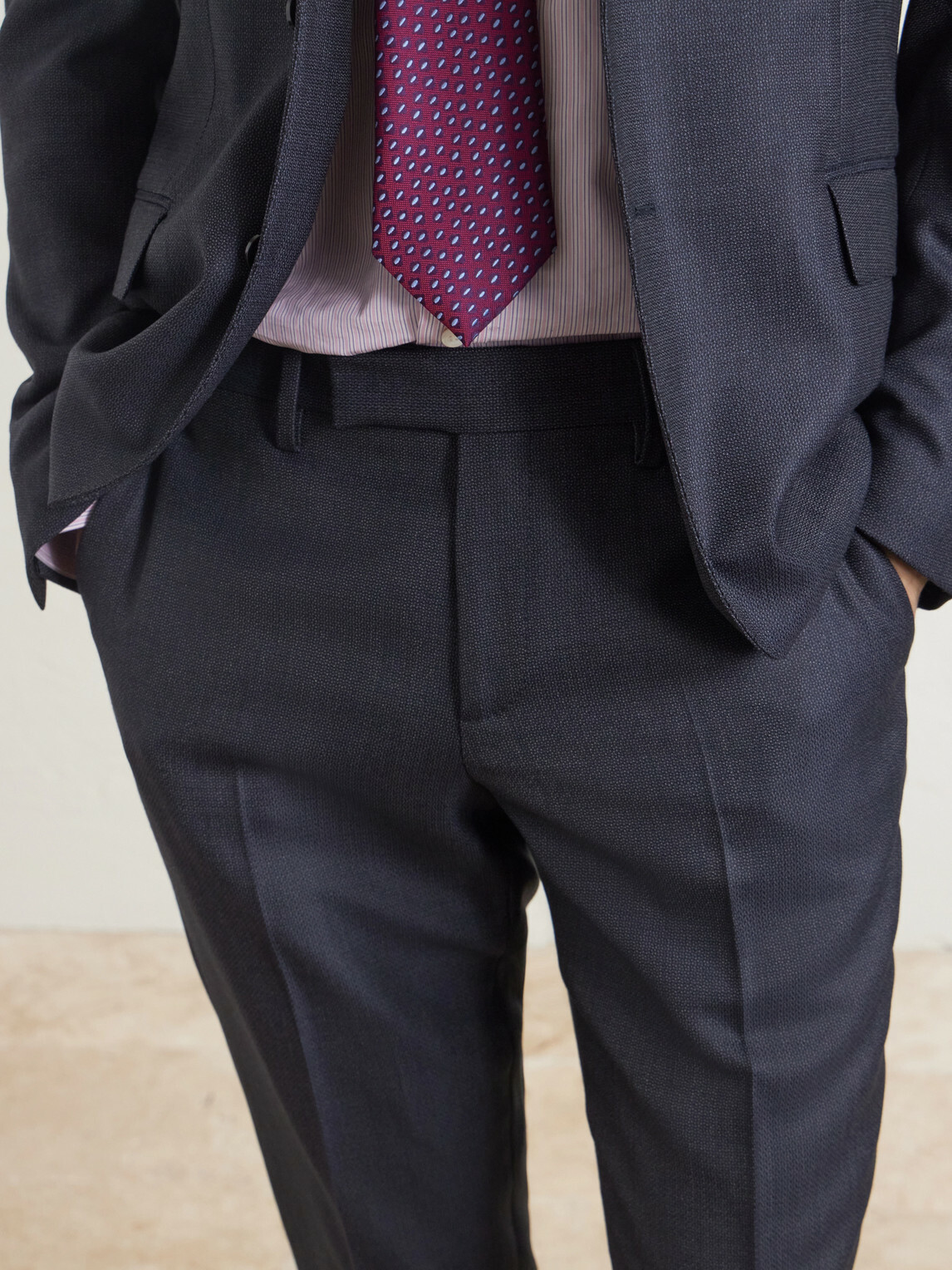 Lardini - Straight-Leg Wool Suit Trousers - Blue