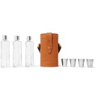 James Purdey & Sons - Leather and Glass Flask Set - Brown