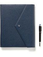 Montblanc - Augmented Paper Cross-Grain Leather Notebook and Pen Set