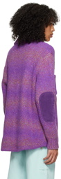 AMIRI Purple Space Dye Cardigan