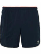 New Balance - Graphic Impact Run Slim-Fit Printed Recycled NB DRY Shorts - Blue