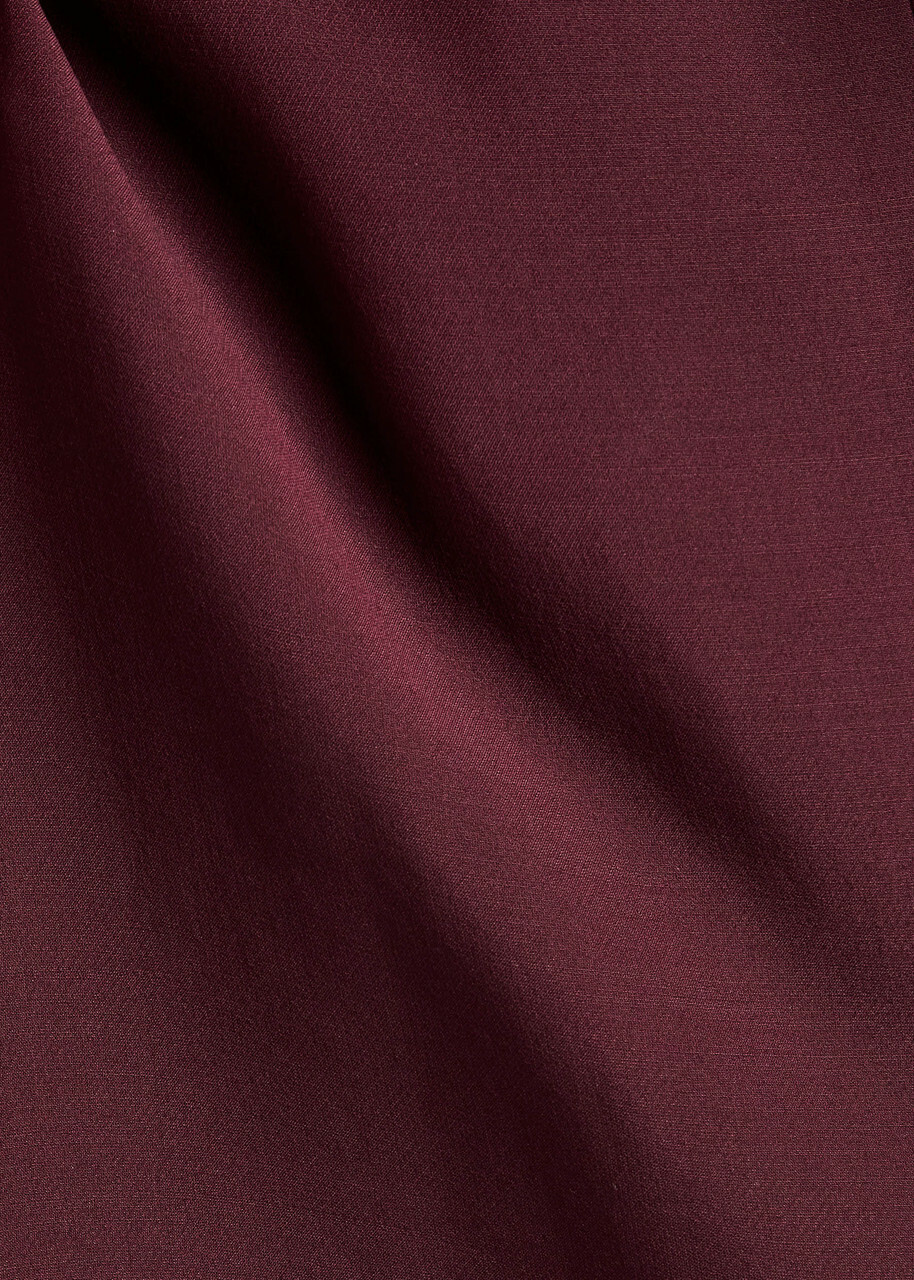 Roland Mouret Cutout Wool and Silk-blend Midi Dress Burgundy