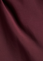 Roland Mouret Cutout Wool and Silk-blend Midi Dress Burgundy