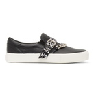 AMIRI Black Bandana Chain Slip-On Sneakers