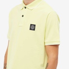 Stone Island Men's Patch Polo Shirt in Lemon