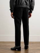 SAINT LAURENT - Straight-Leg Wool-Twill Trousers - Black