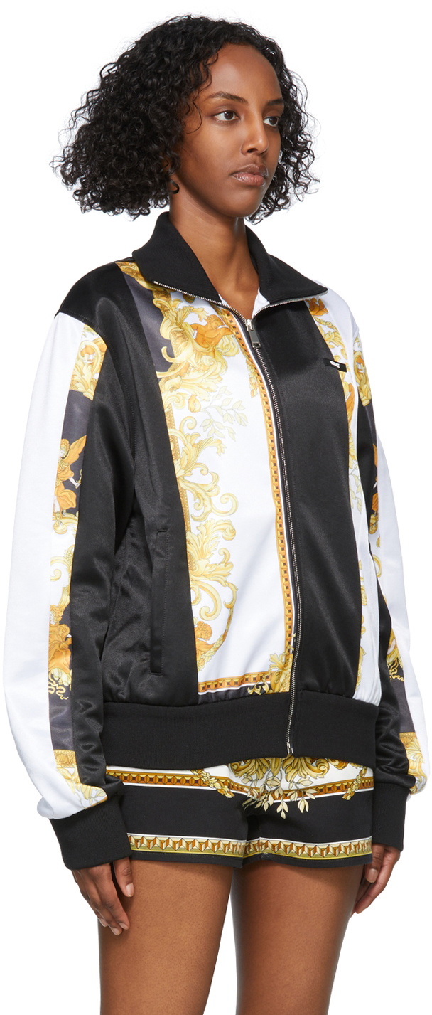 Versace Black Jersey Medusa Renaissance Jacket Versace