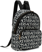 Versace Black Allover Backpack