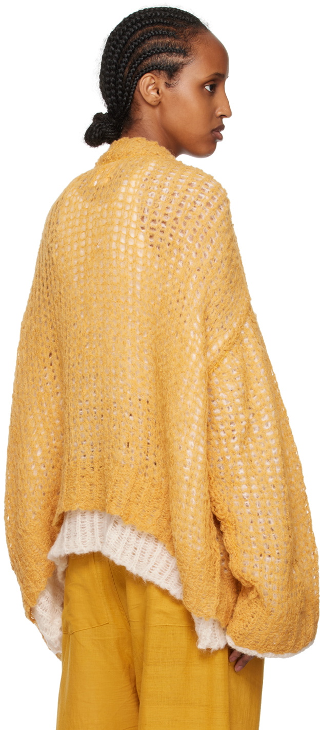 AIREI Yellow Layered Sweater
