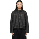 Studio Nicholson Black York Denim Polo Shirt
