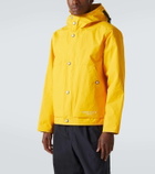 Stone Island Logo laminated cotton poplin raincoat