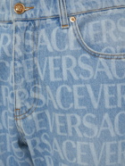 VERSACE - Monogram Cotton Denim Jeans