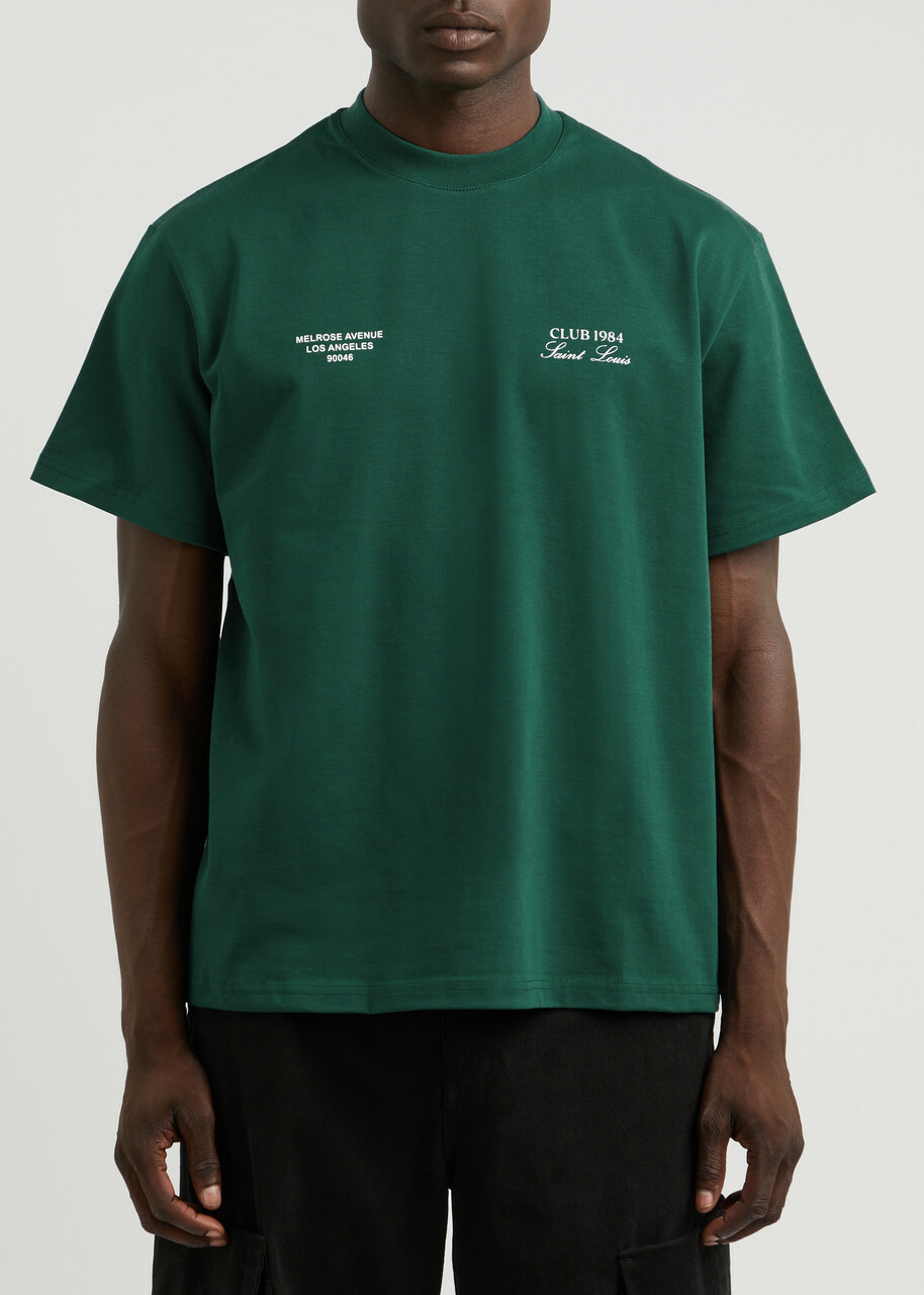 Club 1984 Melrose Printed Cotton T-shirt Green Club 1984