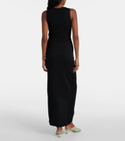 Loewe Pebble gathered cotton-blend midi dress