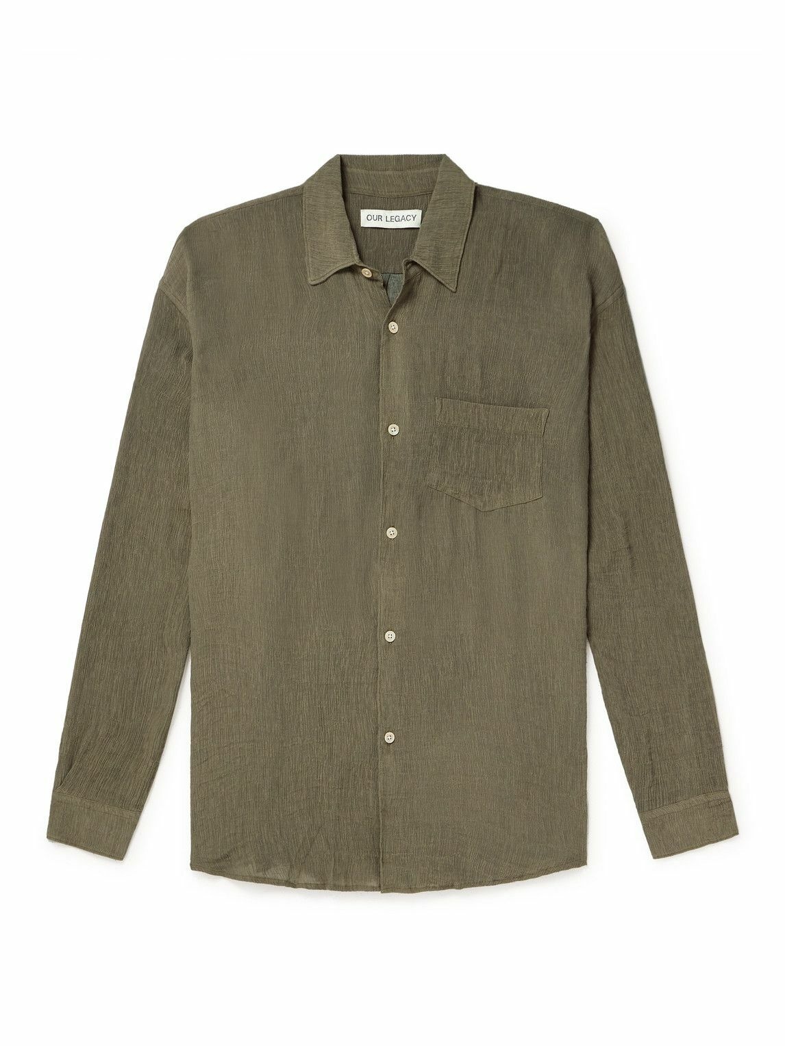 Our Legacy - Initial Silk-Crepon Shirt - Green Our Legacy