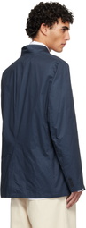 Hed Mayner Navy Cotton Blazer