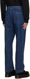 SOPHNET. Blue Straight Jeans