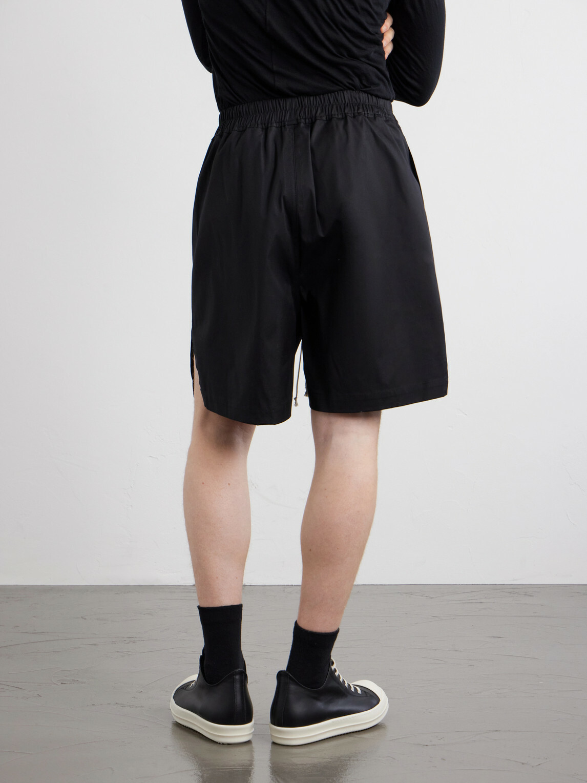Rick Owens - Boxer Straight-Leg Cotton-Blend Canvas Drawstring Shorts - Black