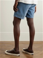 Faherty - Straight-Leg Organic Cotton-Blend Corduroy Drawstring Shorts - Blue