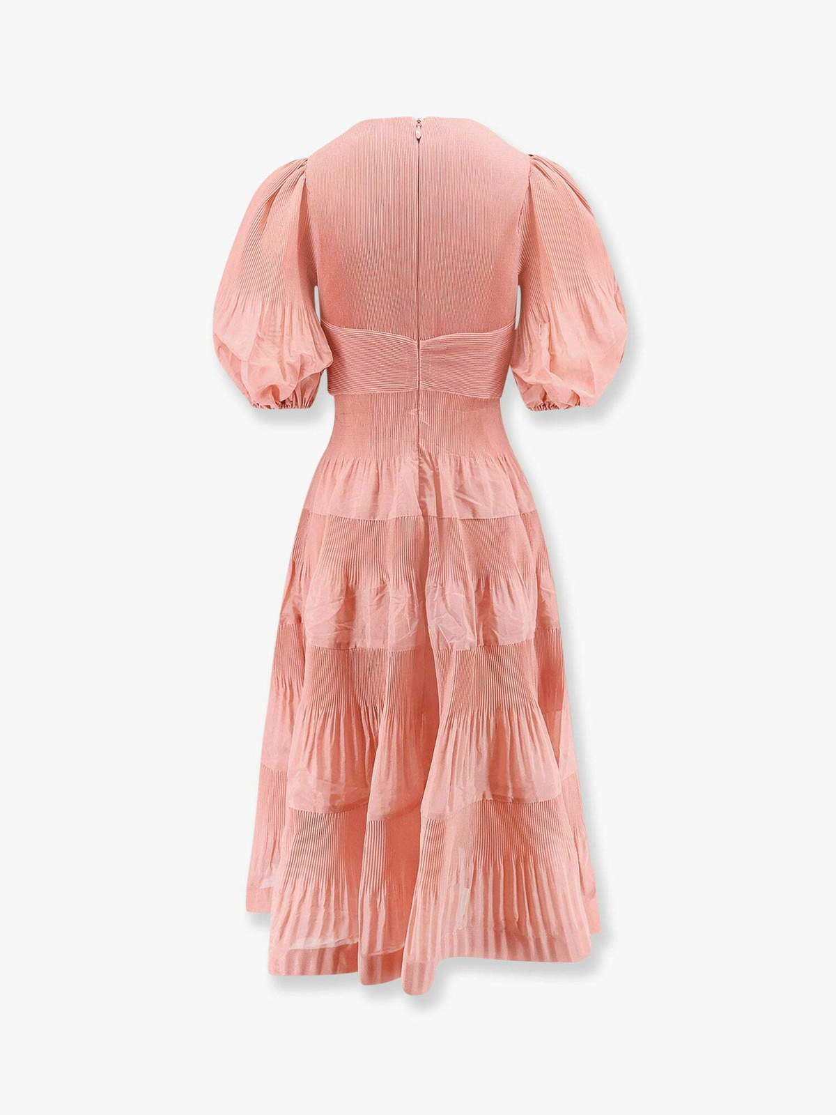 open lace back dress Zimmermann pink floral cut out silk dress - BOPF main image 0