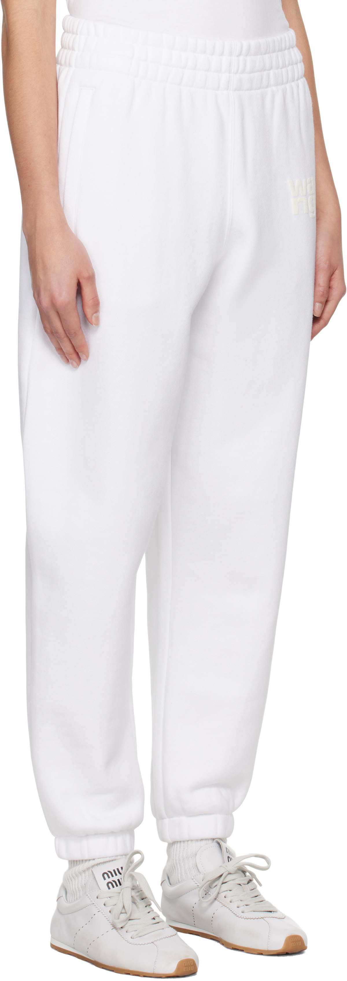 alexanderwang.t White Puff Logo Sweatpants