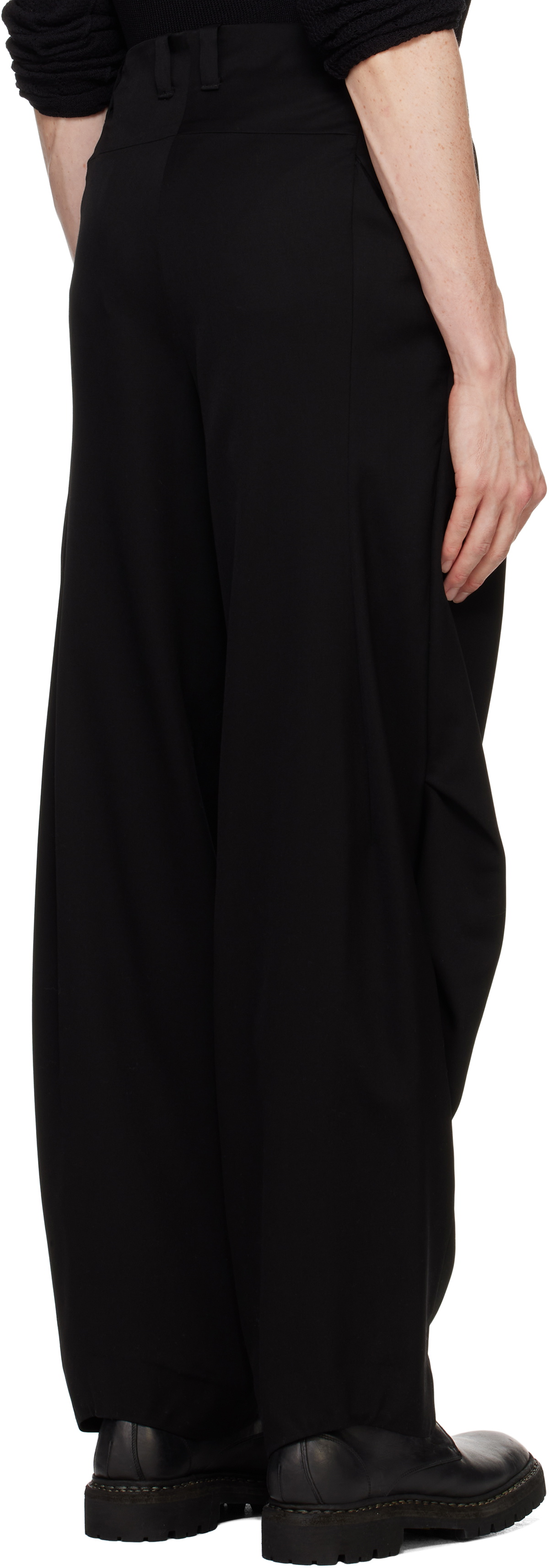 DEVOA Black Baggy Trousers