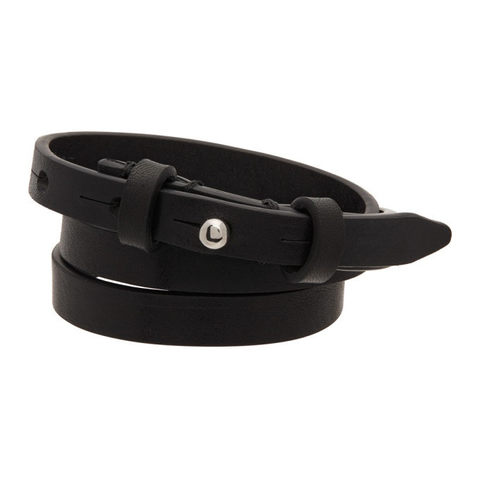 Photo: Dsquared2 Black Leather Bracelet