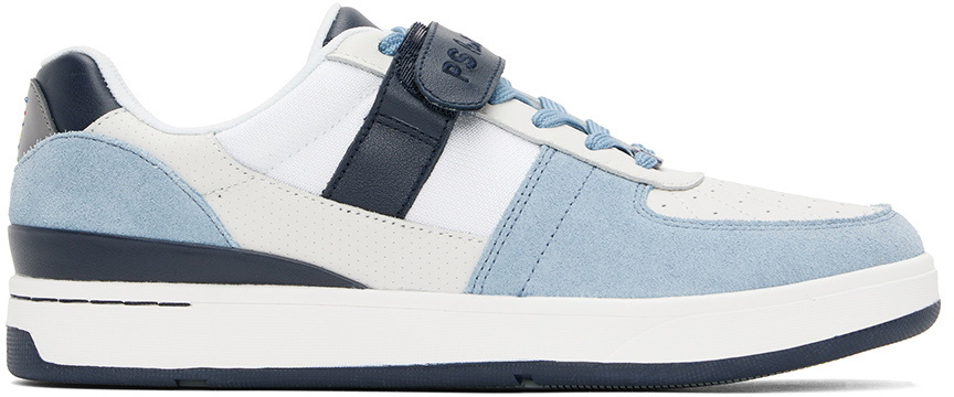 PS by Paul Smith Off-White & Blue Toledo Sneakers PS by Paul Smith