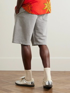 KENZO - Target Wide-Leg Logo-Print Cotton-Jersey Shorts - Gray