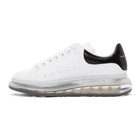 Alexander McQueen White and Black Snake Clear Sole Oversized Sneakers