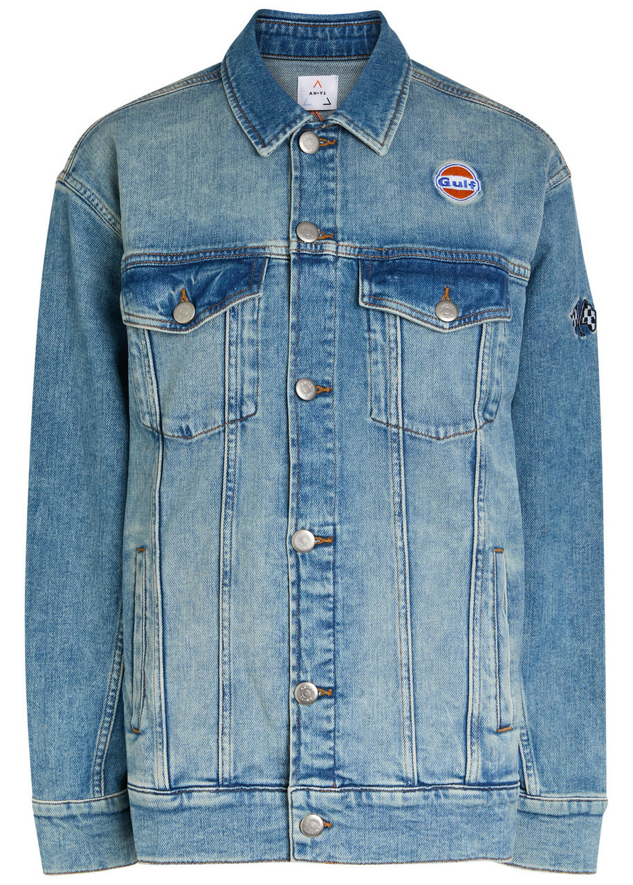 AN-Y1 Star Logo-embroidered Stretch-denim Jacket - One Size