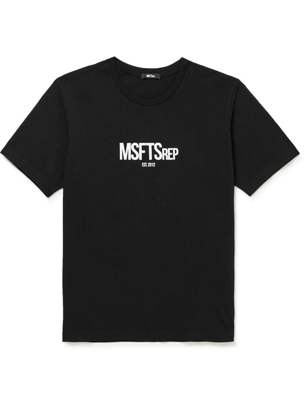 Photo: MSFTSrep - Logo-Print Cotton-Jersey T-Shirt - Black