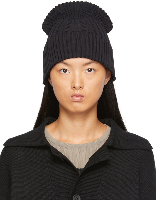 Photo: CFCL Black Fluted Knit Beanie