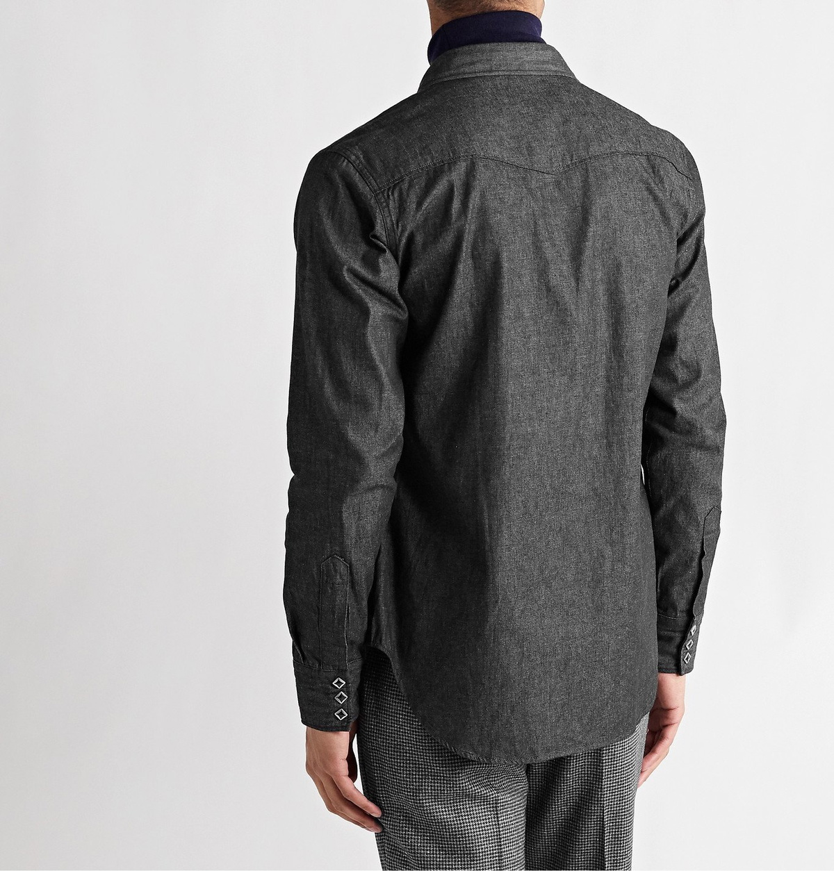 Beams F - Denim Western Shirt - Black