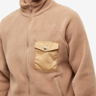Battenwear Men's Warm Up Fleece Jacket in Cappuccino
