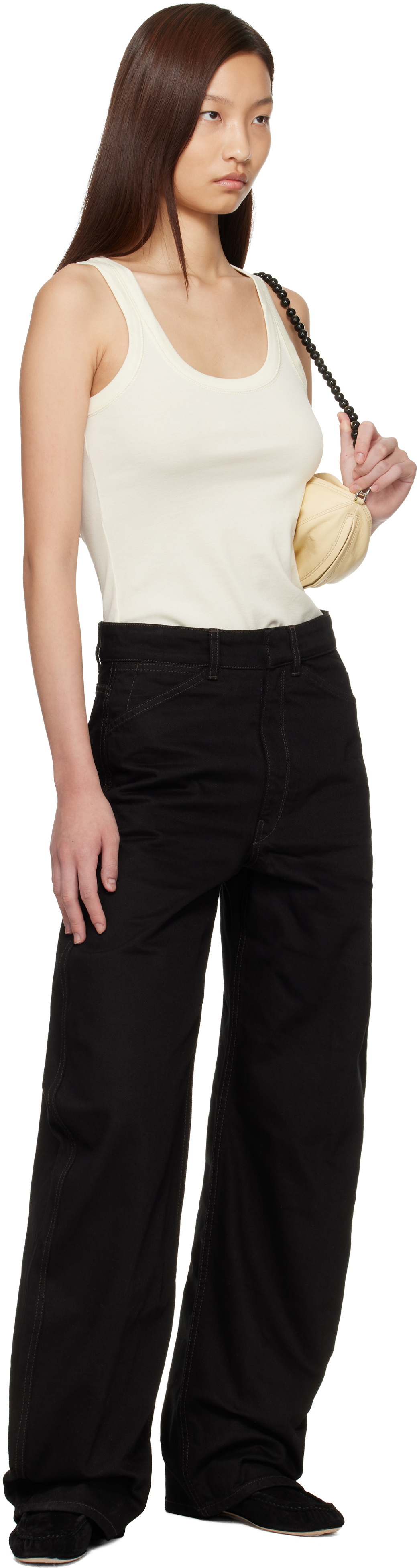 LEMAIRE Off-White Rib Tank Top