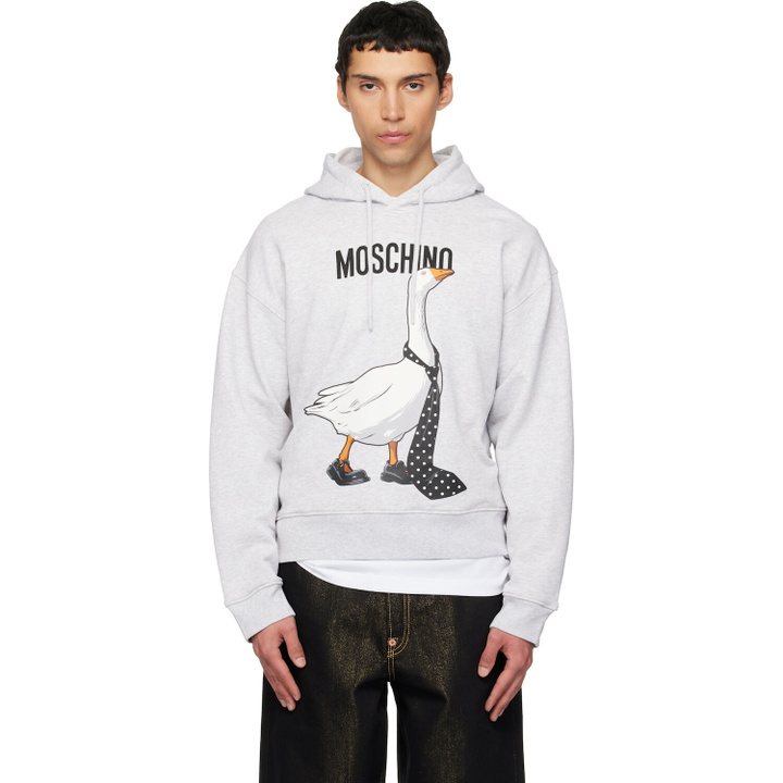 Photo: Moschino Gray Archive Goose Hoodie