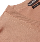 TOM FORD - Slim-Fit Silk and Wool-Blend Sweater - Metallic
