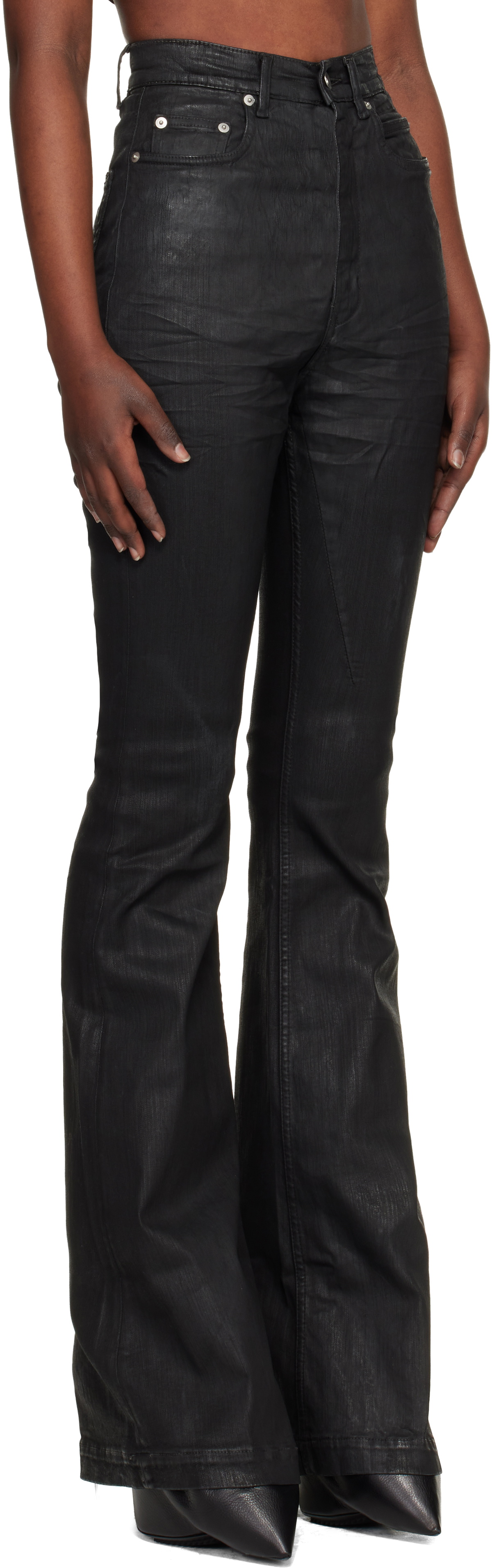 Rick Owens DRKSHDW Black Temple Bolan Bootcut Jeans