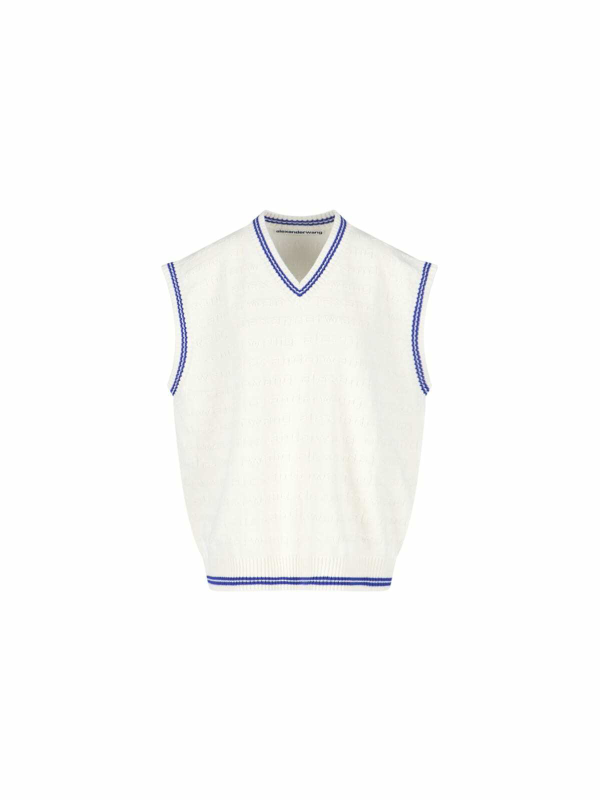 Alexander Wang Women's Logo Stripe Crop Vest in Red