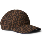 Fendi - Logo-Print Woven Baseball Cap - Men - Brown